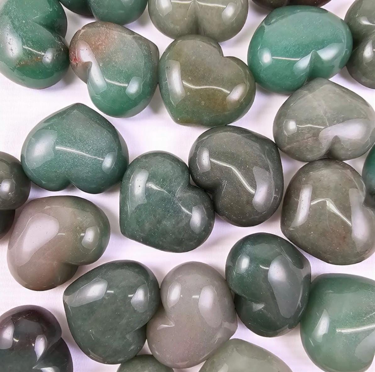 Aventurine Heart Carving (40mm) – Stone of Luck & Prosperity | Luna by Louise, Crystal Shop UK