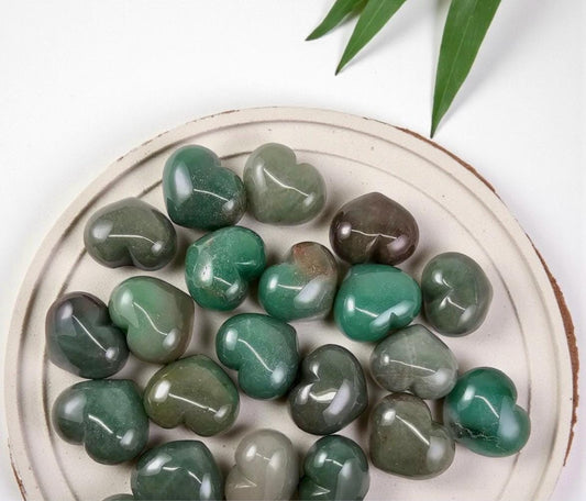 Aventurine Heart Carving (40mm) – Stone of Luck & Prosperity | Luna by Louise, Crystal Shop UK