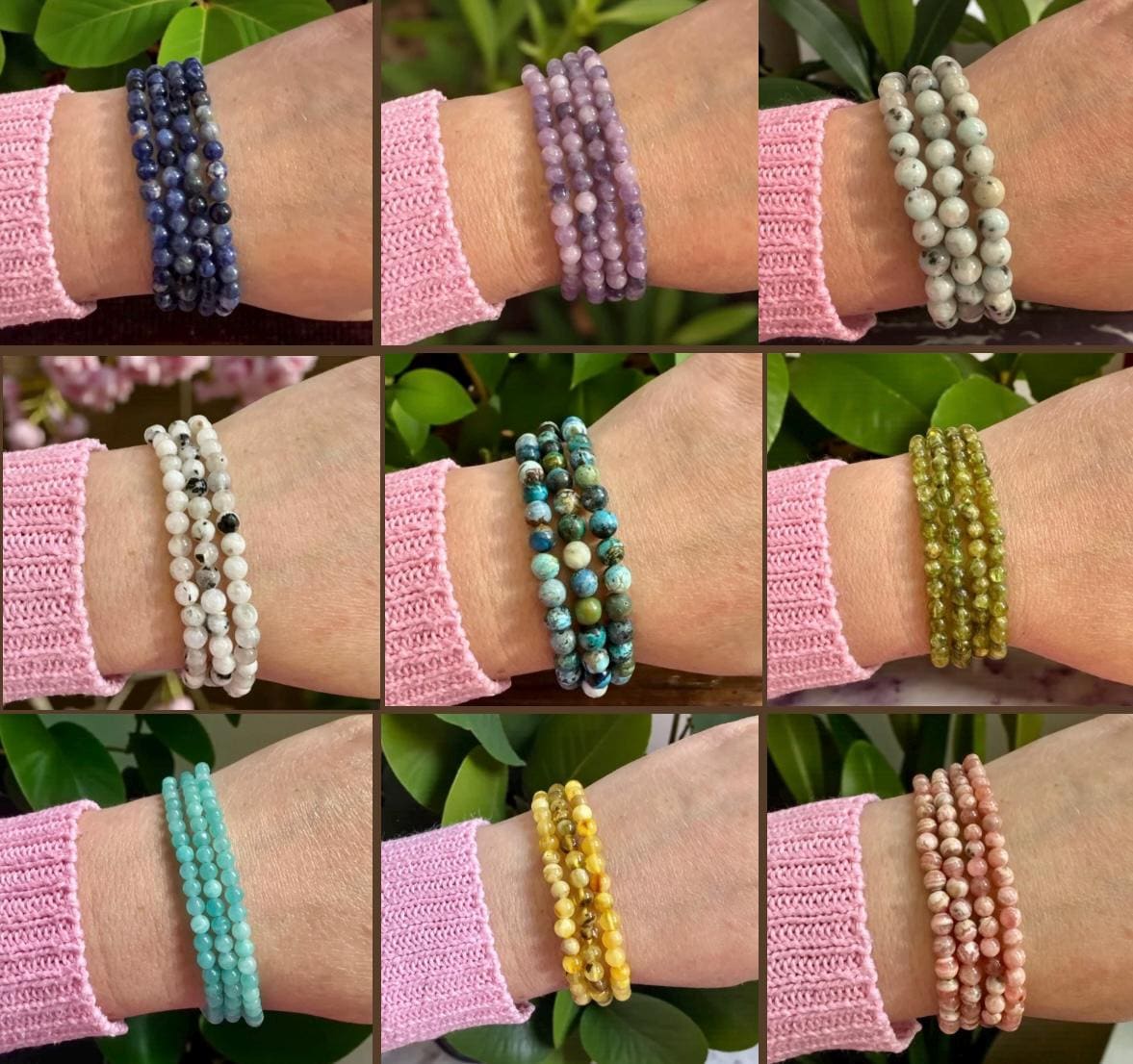 Crystal Bead Bracelet Bundle – Pick Any 3, Stacking 7.5"