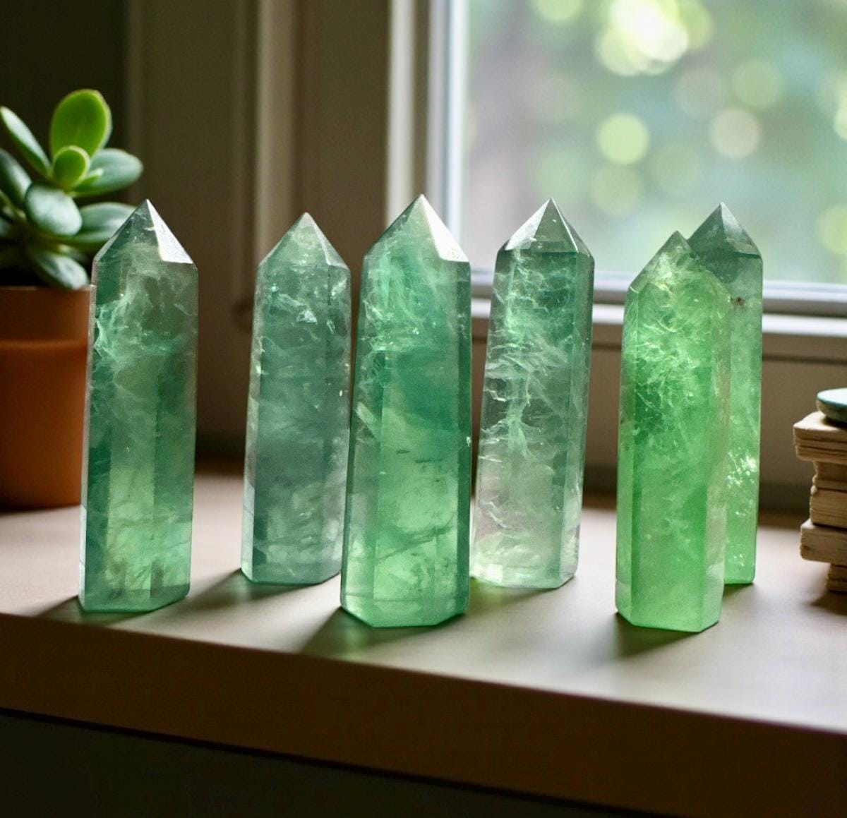 Green Fluorite Tower: Healing Crystal for Focus