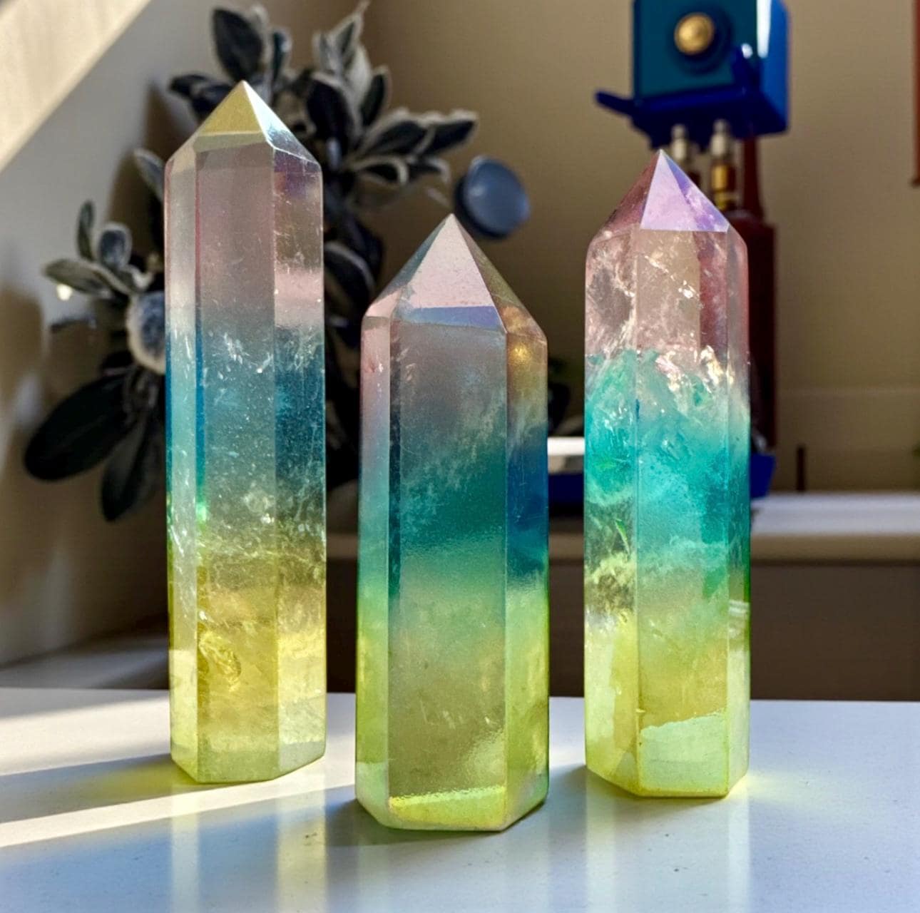 Quartz Aura Ombre Towers - Vibrant Energy | Luna by Louise, Crystal Shop UK