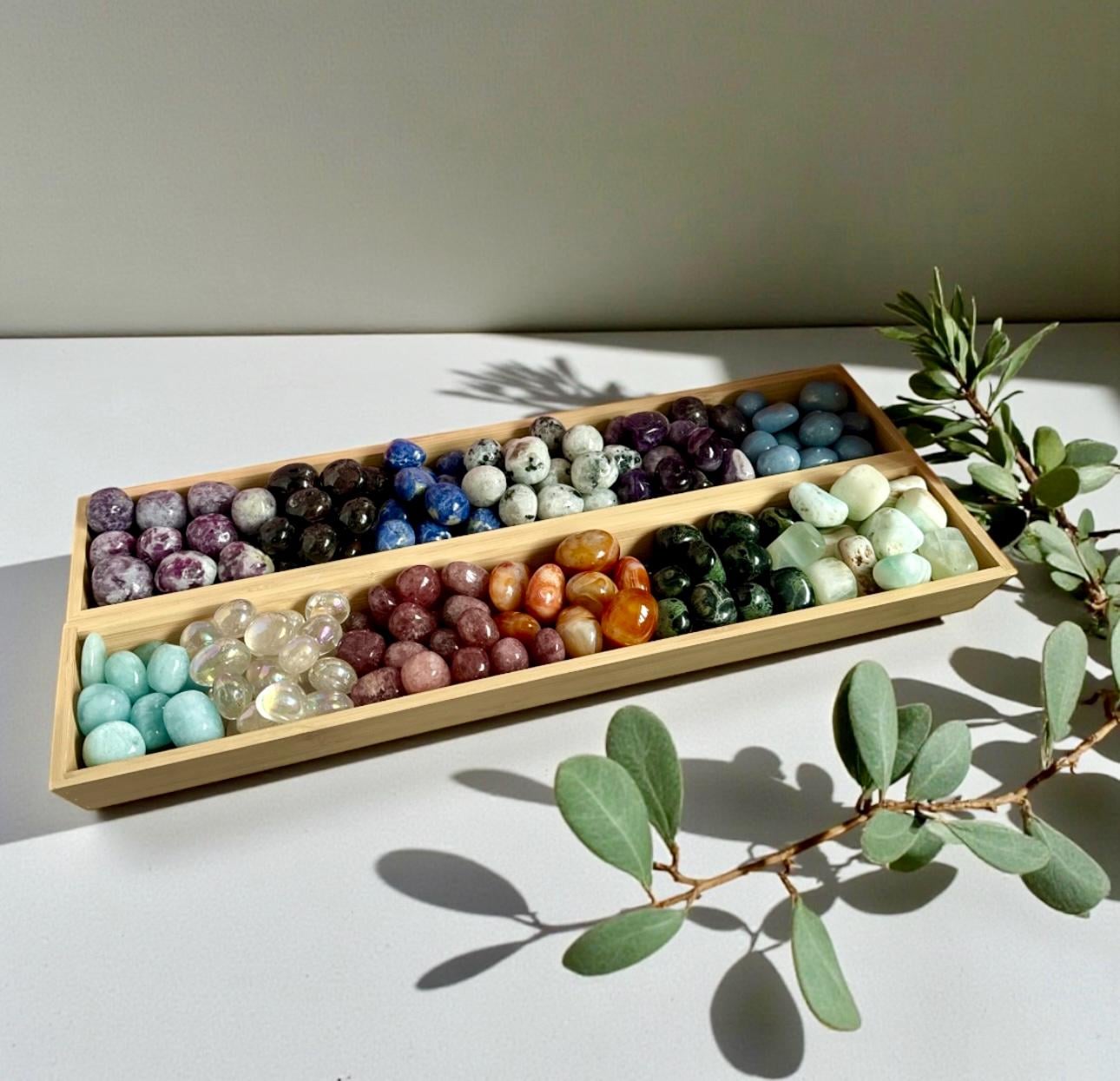 Crystal Tumble Stone Set of 5 – Personalized Healing Crystals Gift