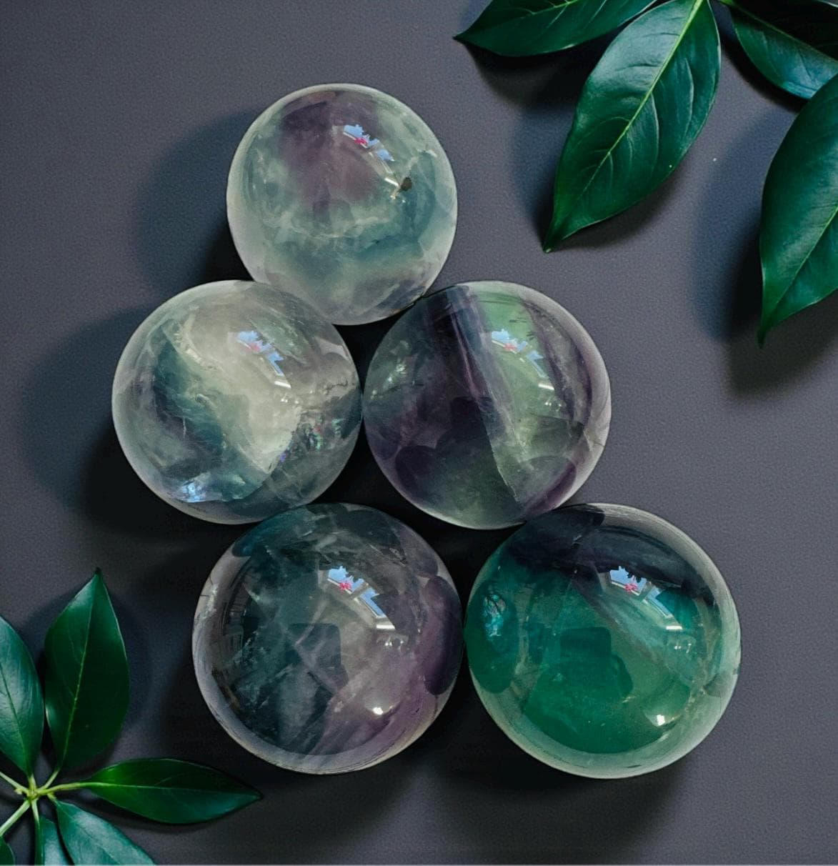 Rainbow Fluorite 35mm Sphere – Clarity, Balance & Calm