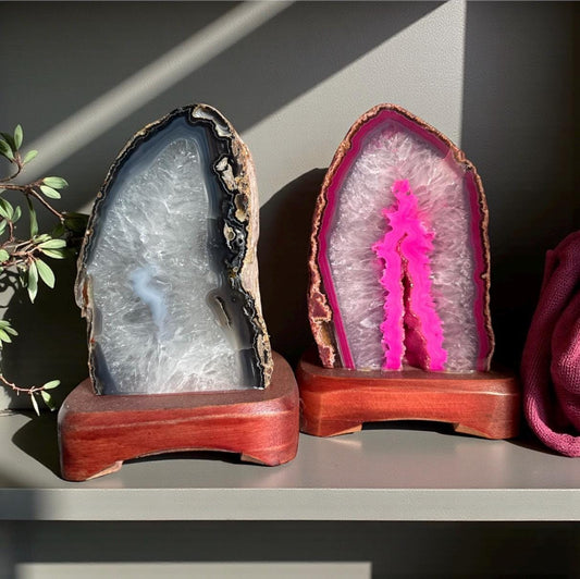 Agate Geode Lamp: Luna by Louise, Crystal Shop UK