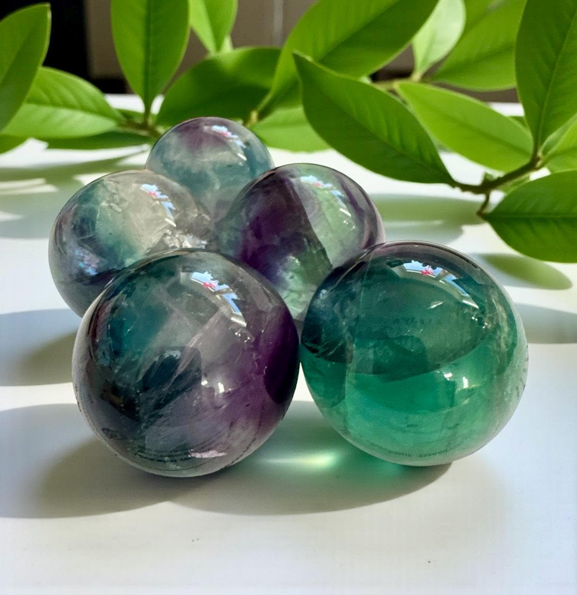 Rainbow Fluorite 35mm Sphere – Clarity, Balance & Calm