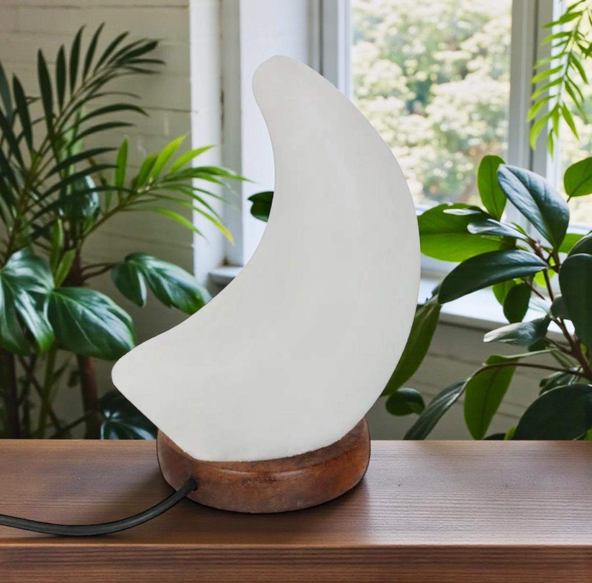 Himalayan Salt Moon Lamp – White Crystal USB Light