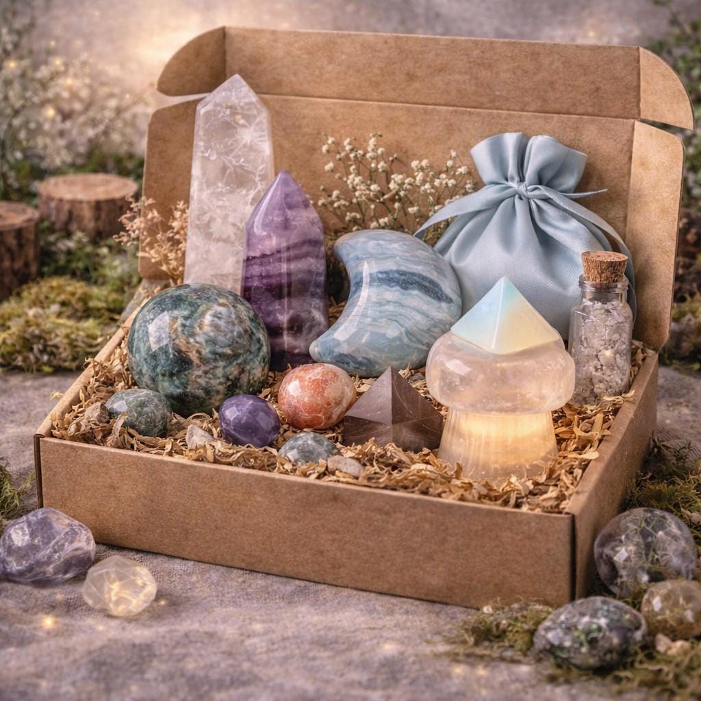 Worm Moon Crystal Ritual Box | Growth & Renewal, Spring Reset