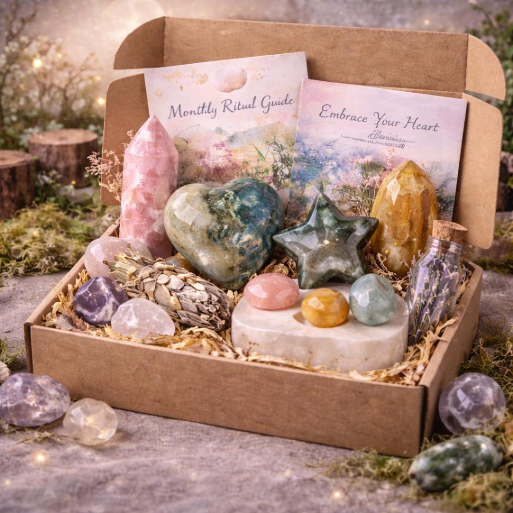 Worm Moon Crystal Ritual Box | Growth & Renewal, Spring Reset