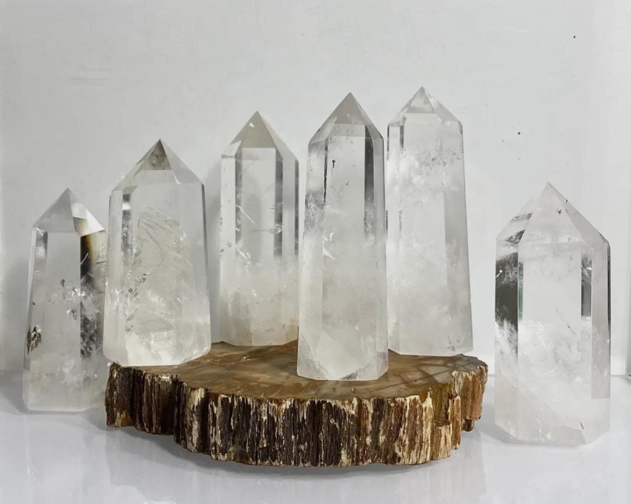 Clear Quartz Medium Crystal Tower: High-Vibration Healing Point