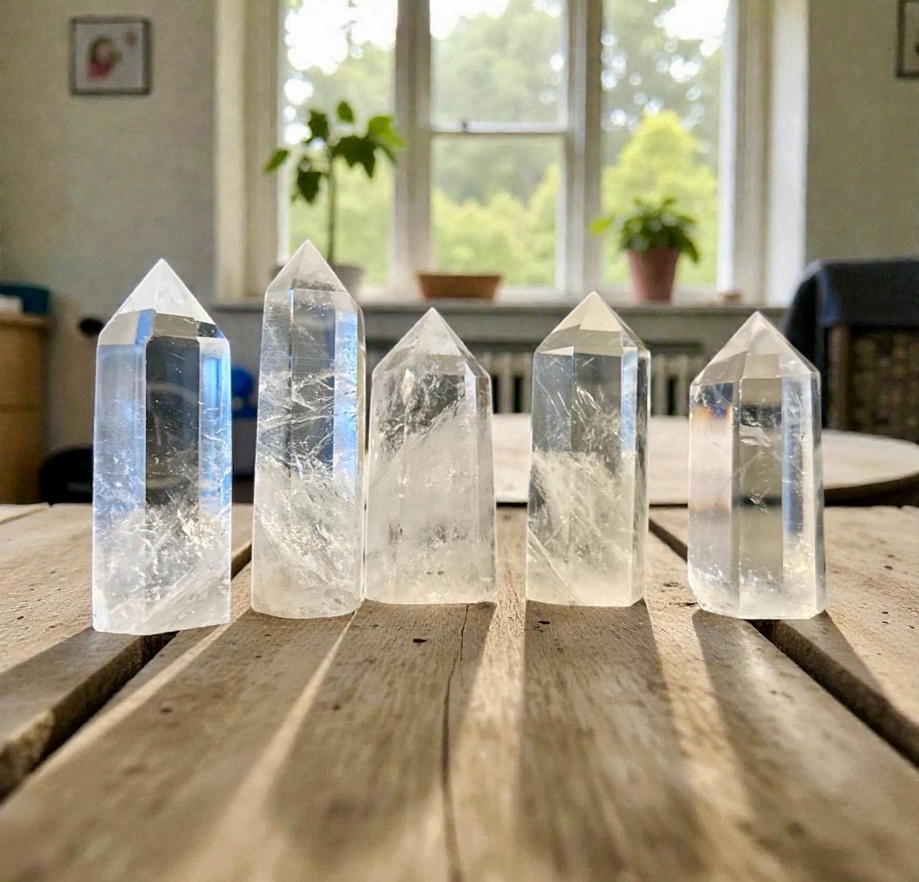 Clear Quartz Medium Crystal Tower: High-Vibration Healing Point
