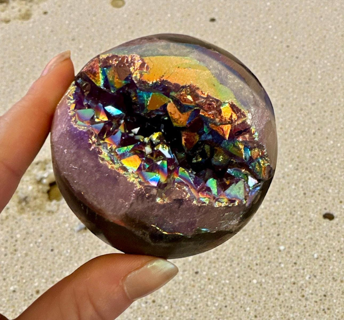 Aura Amethyst Crystal Sphere – 40-50mm | Protection, Luna by Louise, Crystal Shop UK
