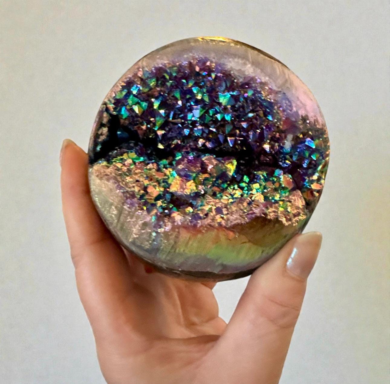 Aura Amethyst Crystal Sphere – 55–65mm | Protection, Luna by Louise, Crystal Shop UK