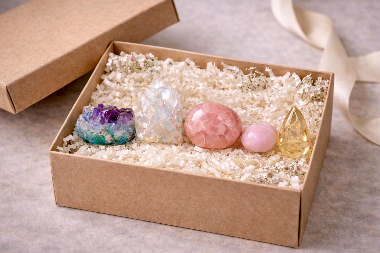 A Quiet Winter Evening Crystal Set. Rest • Stillness • Comfort. Crystal Story Bundle 3