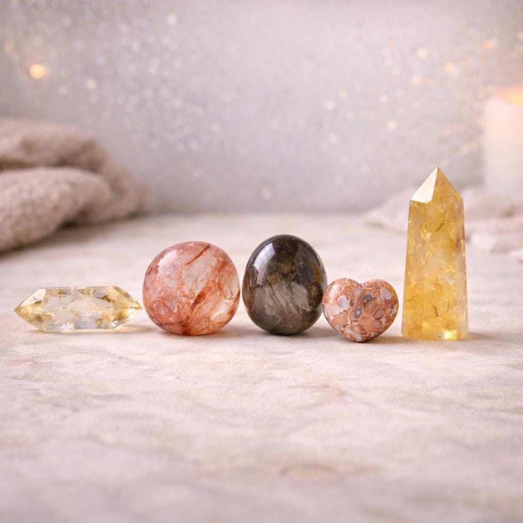 After the Storm Crystal Set. Renewal • Strength • Moving Forward - Crystal Story Bundle 4