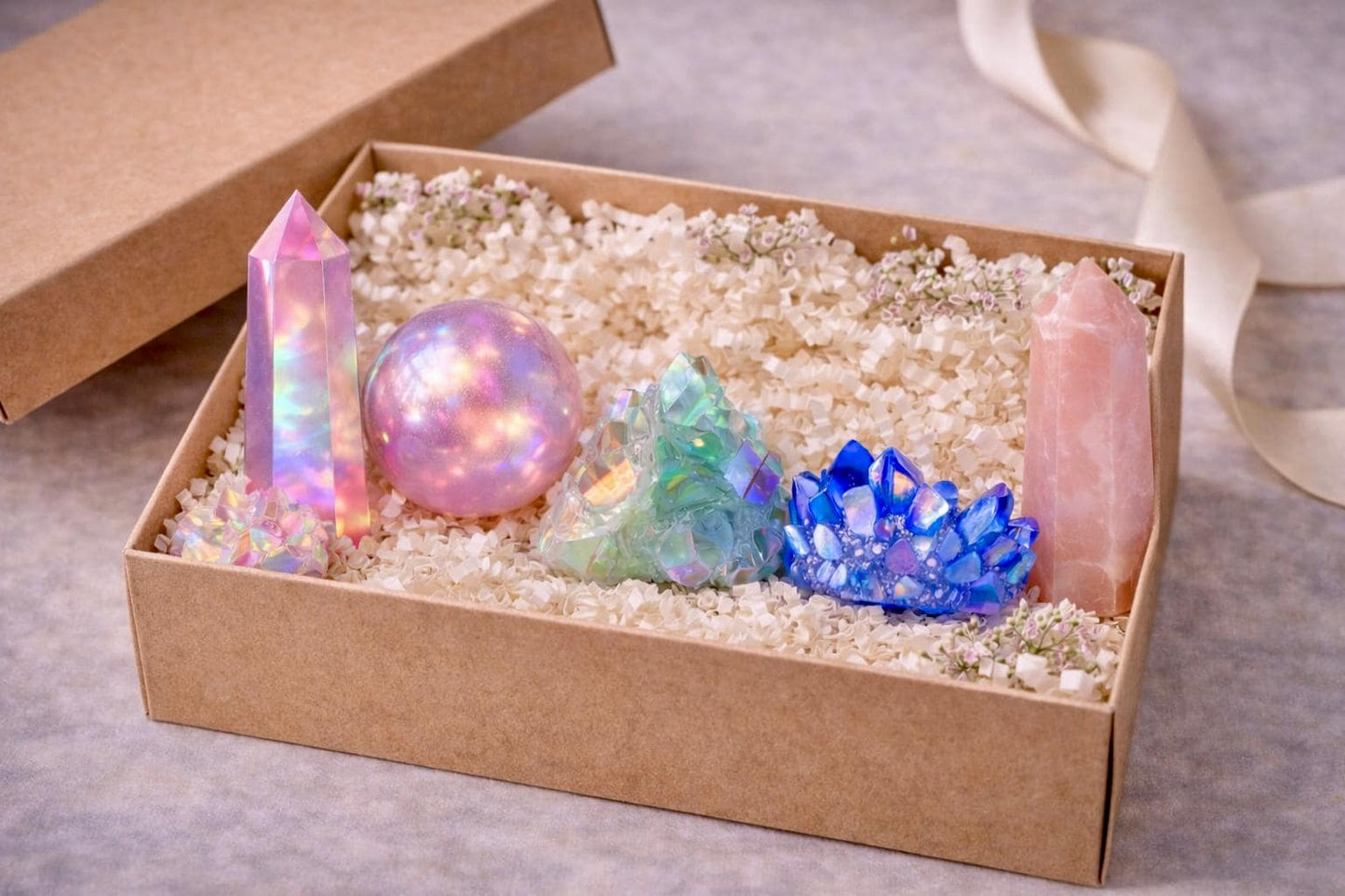 Aura Quartz Crystal Set • Emotional Healing Story Box