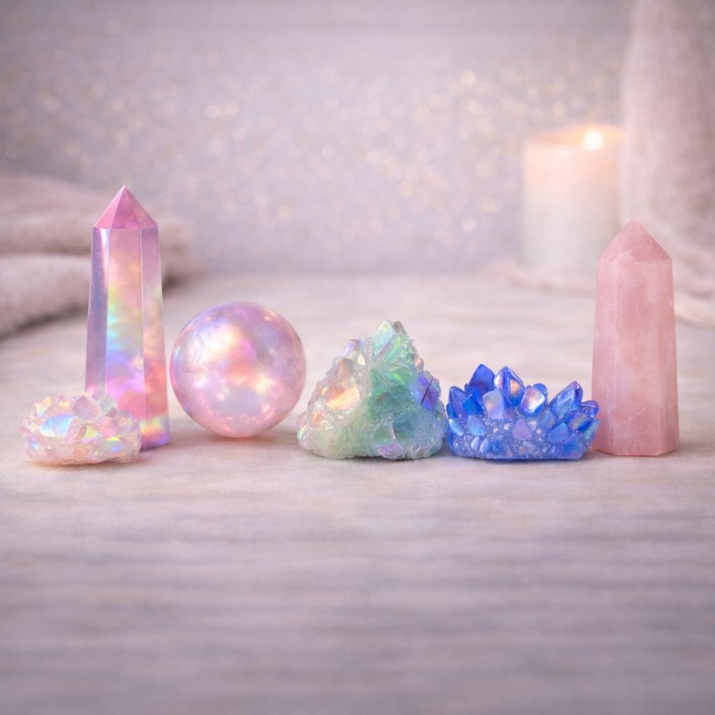 Aura Quartz Crystal Set • Emotional Healing Story Box