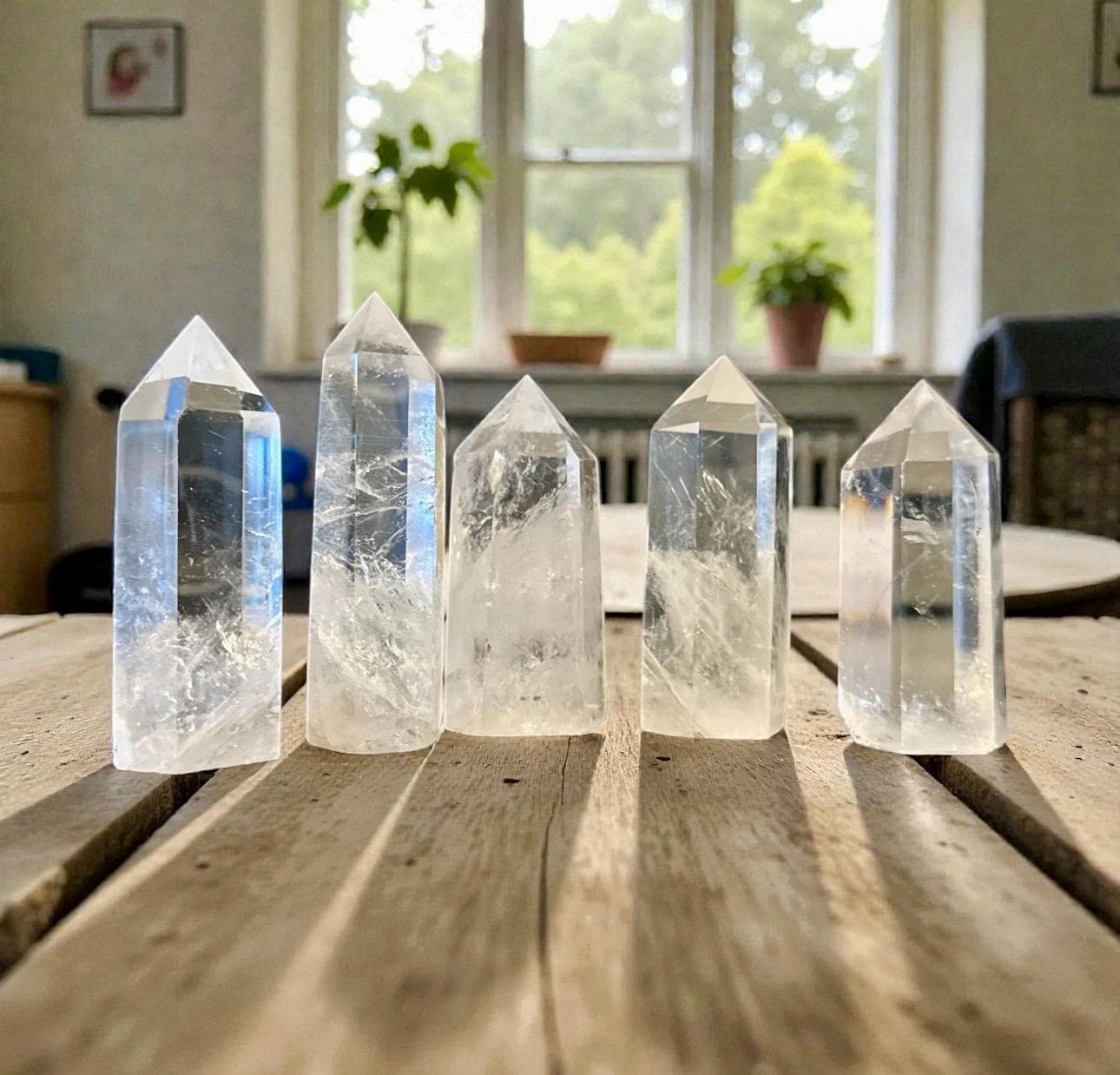 Clear Quartz Medium Crystal Tower: High-Vibration Healing Point