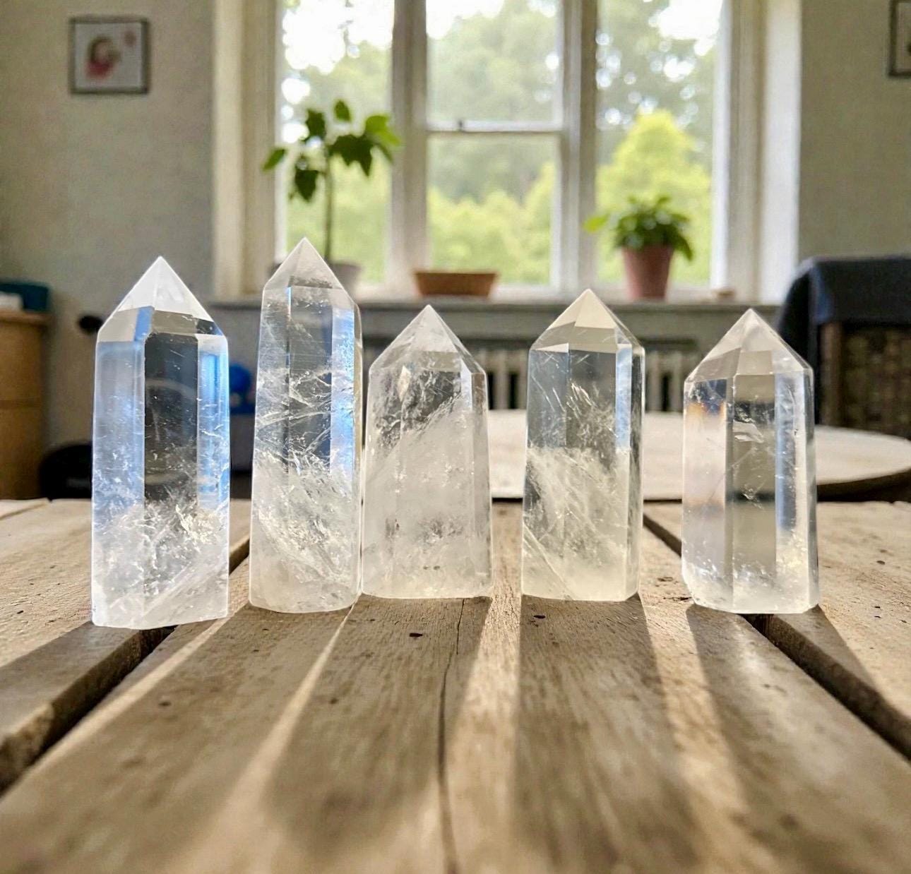 Clear Quartz Medium Crystal Tower: High-Vibration Healing Point