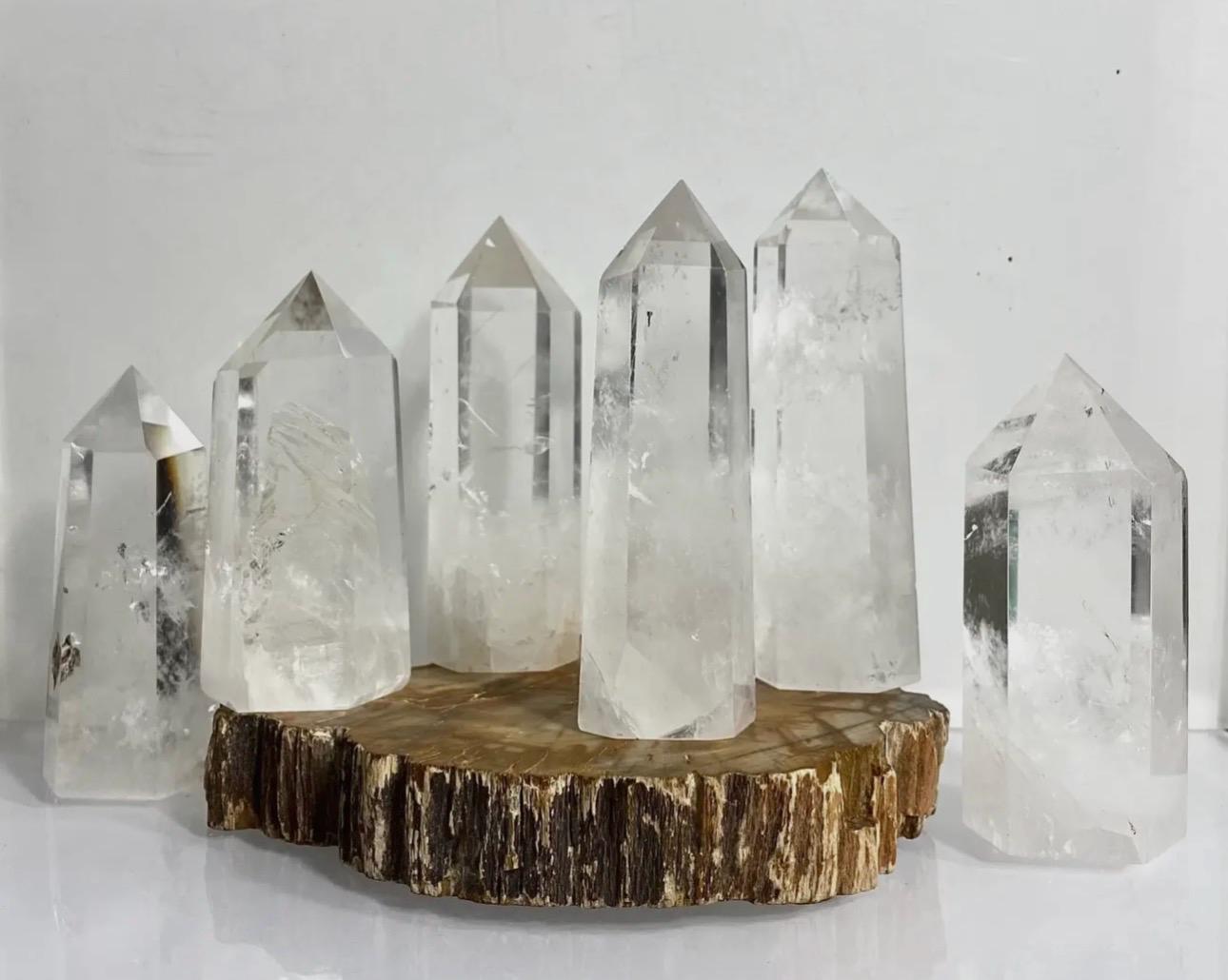 Clear Quartz Medium Crystal Tower: High-Vibration Healing Point