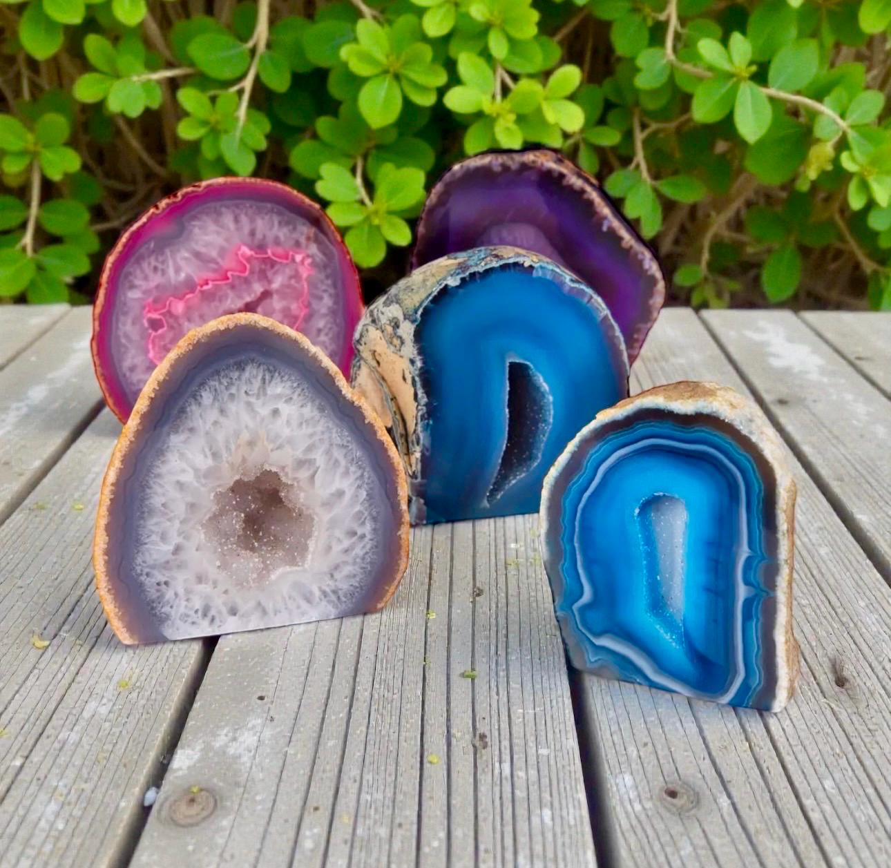 Blue Agate Standing Cut Base – A Calming & Soothing Crystal, Luna by Louise, Crystal Shop UK