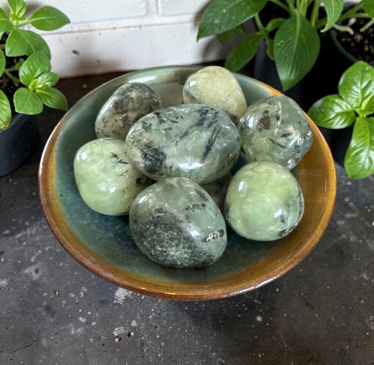 Prehnite Tumble Stone: Heart Healing Crystal for Calm & Spiritual Growth