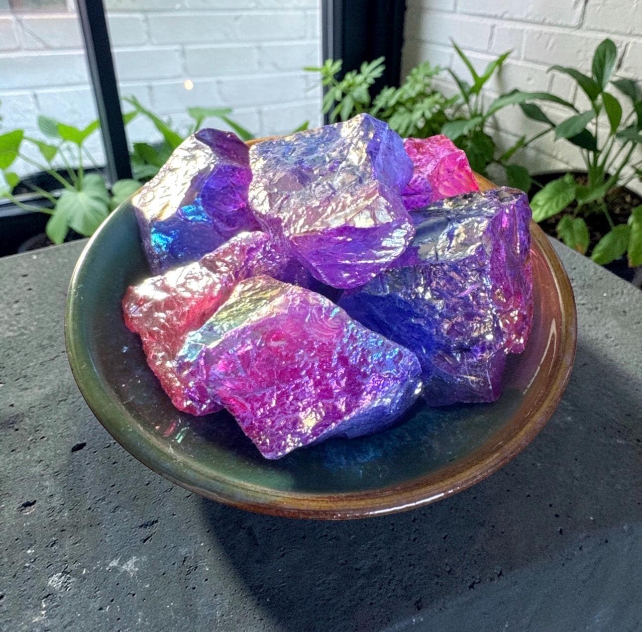 Purple Aura Quartz Crystal: Iridescent Healing Stone
