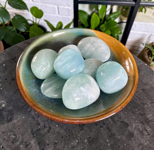 Aquamarine Tumble Stone - Serenity & Clarity | Luna by Louise Crystal Shop UK