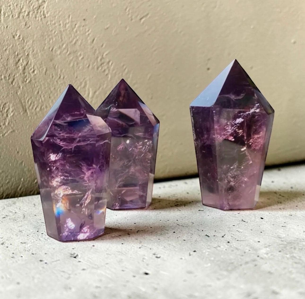 Bahia Amethyst Dragon Tooth Obelisk Tower. "3-4” Deep Purple, Spiritual Calm