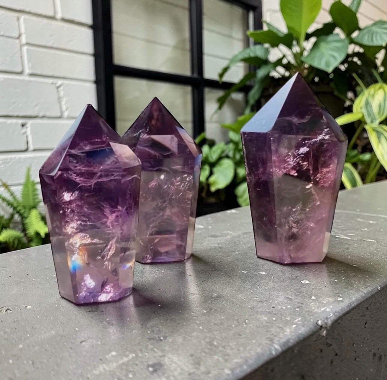 Bahia Amethyst Dragon Tooth Obelisk Tower. "3-4” Deep Purple, Spiritual Calm