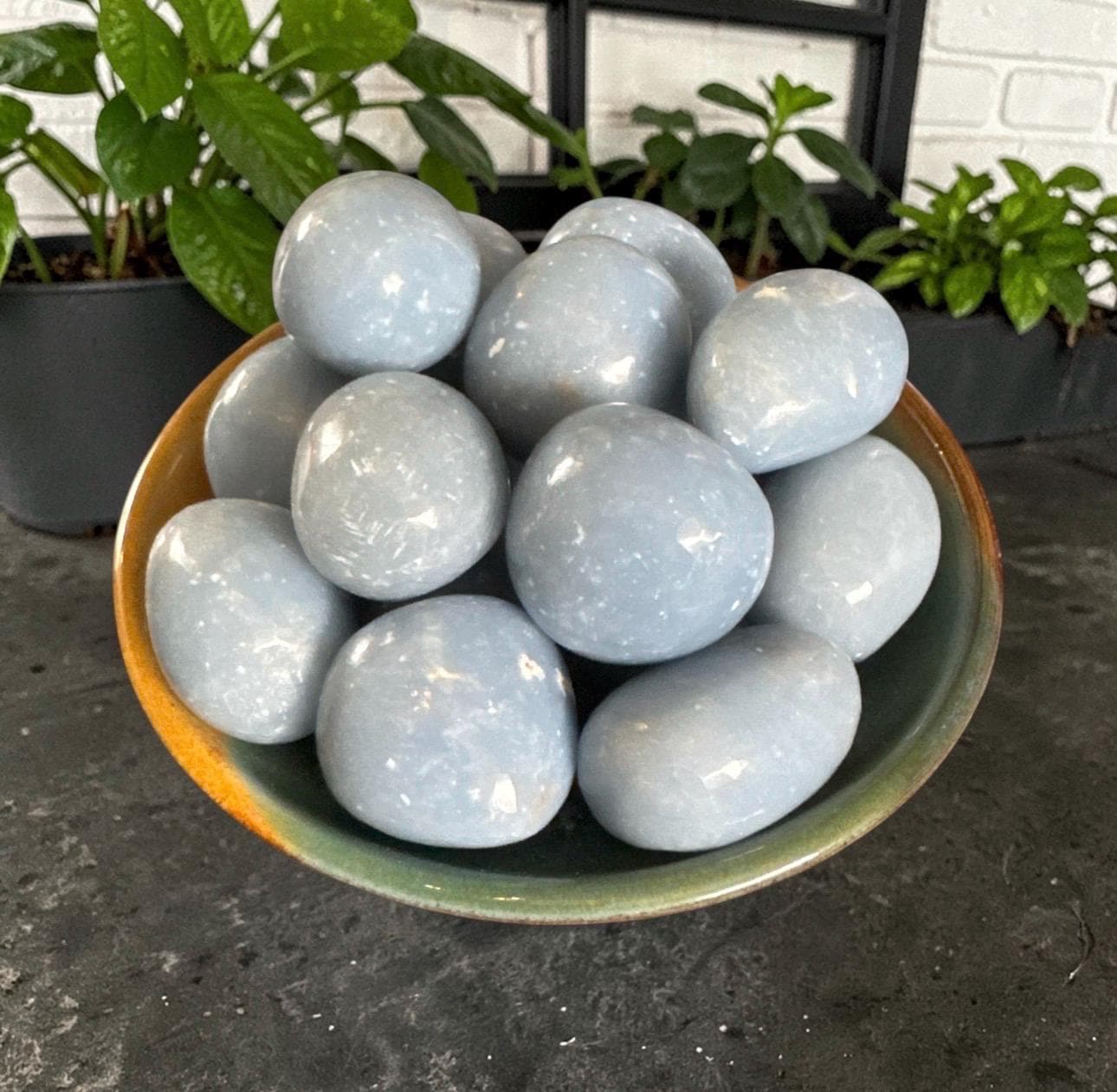 Angelite Tumble Stone – Peace, Serenity & Angelic Connection | Luna by Louise, Crystal Shop UK