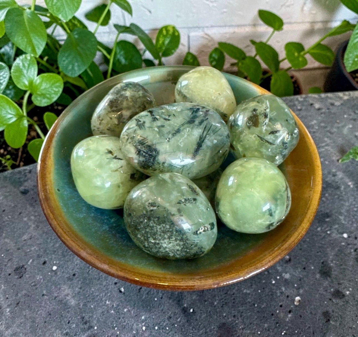 Prehnite Tumble Stone: Heart Healing Crystal for Calm & Spiritual Growth