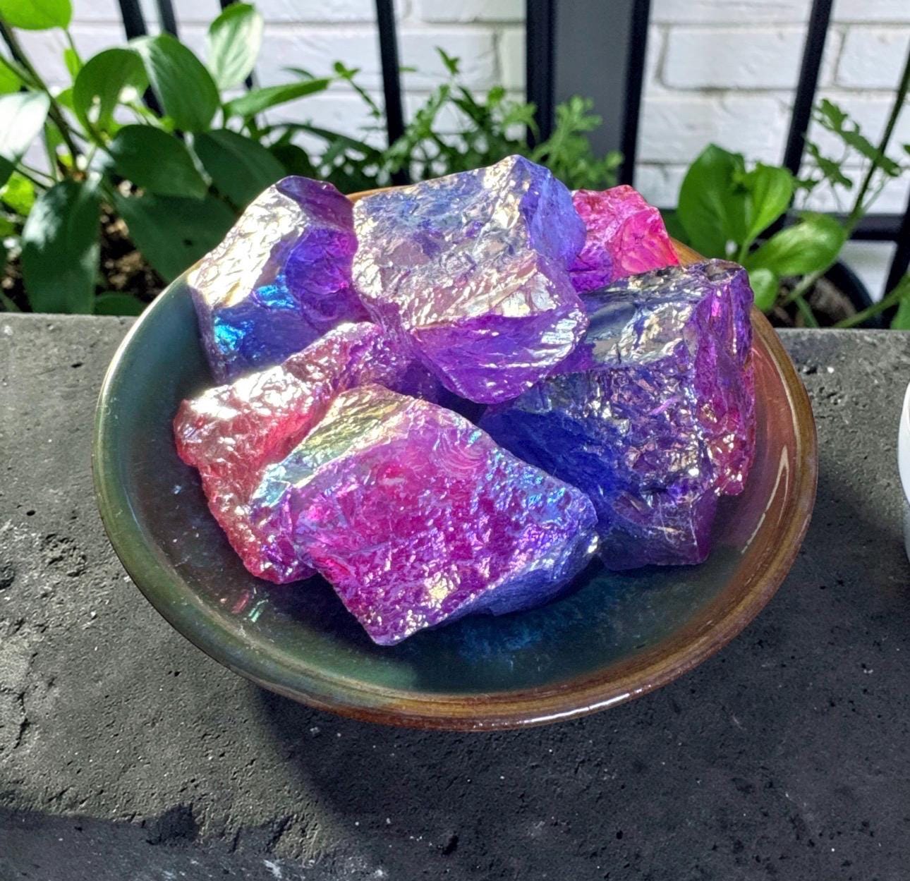 Purple Aura Quartz Crystal: Iridescent Healing Stone