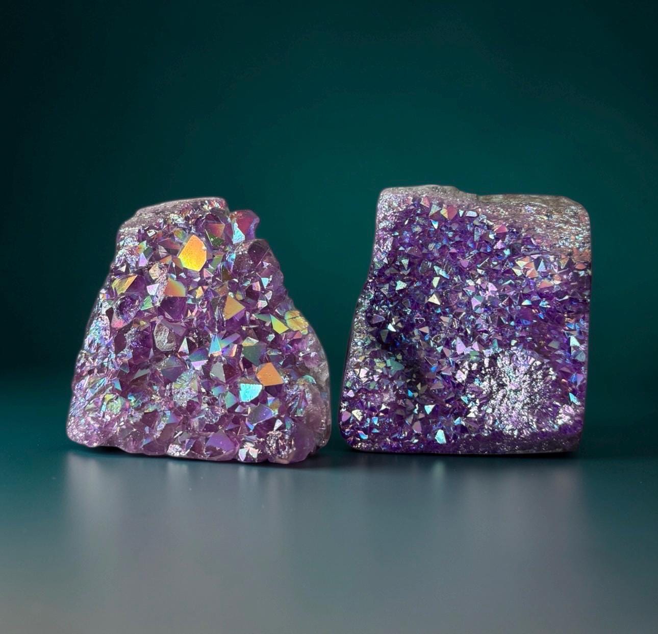 Aura Amethyst Purple Galaxy Standing Cluster - Cosmic Decor
