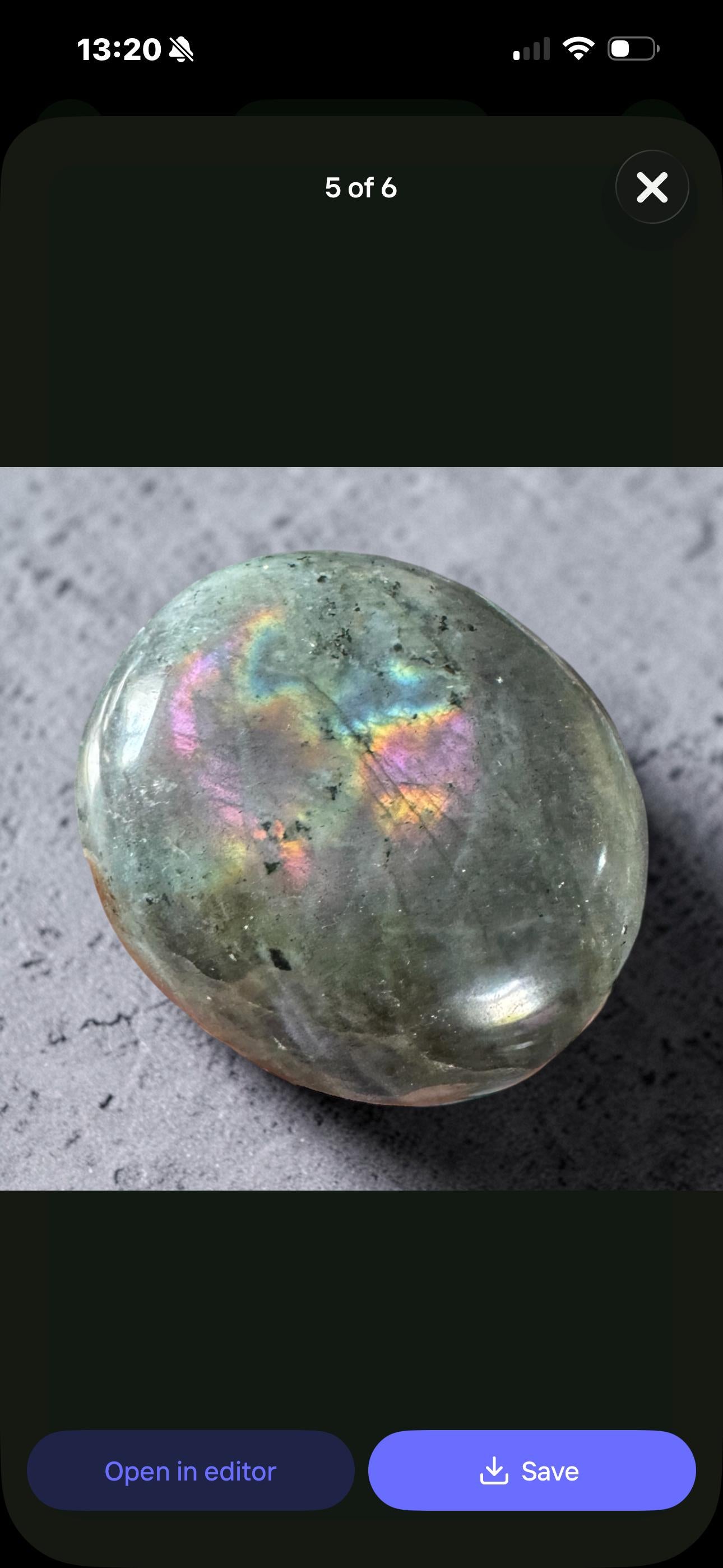 Sunset Labradorite Palm Stone: Pink - Purple - Gold and Blues. Calming Crystal for Meditation