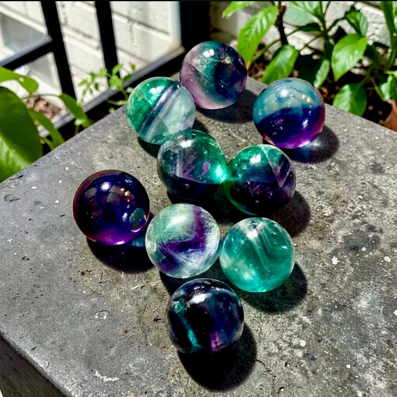 Rainbow Fluorite 35mm Sphere – Clarity, Balance & Calm