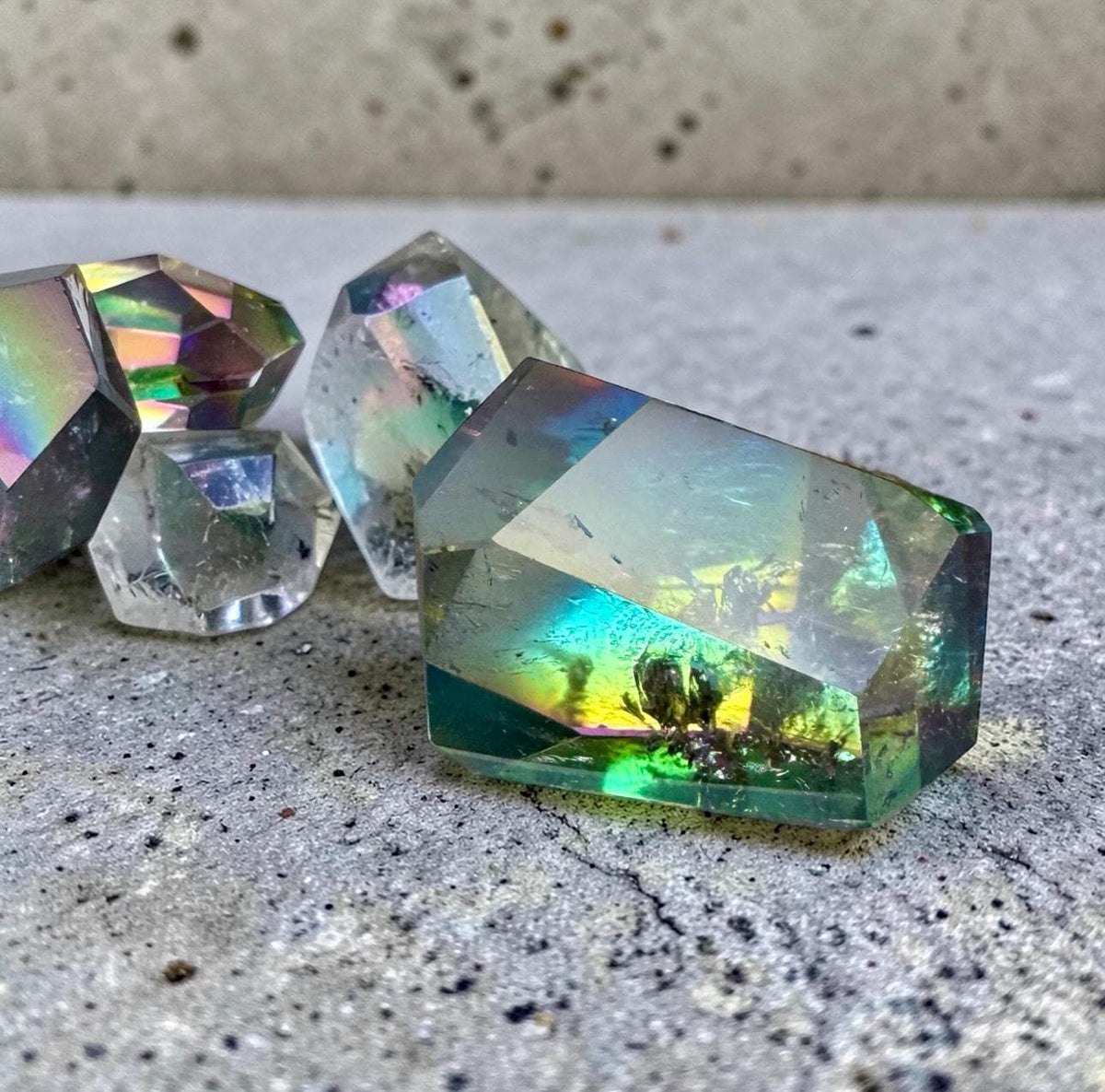 Indigo Aura Quartz Free Form – Iridescent Rainbow Crystal | Luna by Louise, Crystal Shop UK