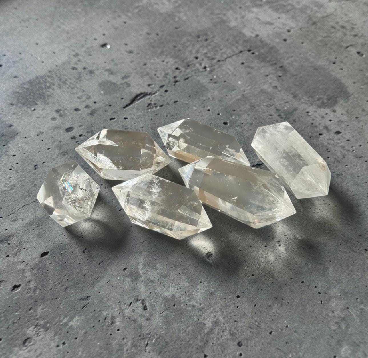 Clear Quartz Double Terminated Points – High Clarity Crystal | Luna by Louise, Crystal Shop UK