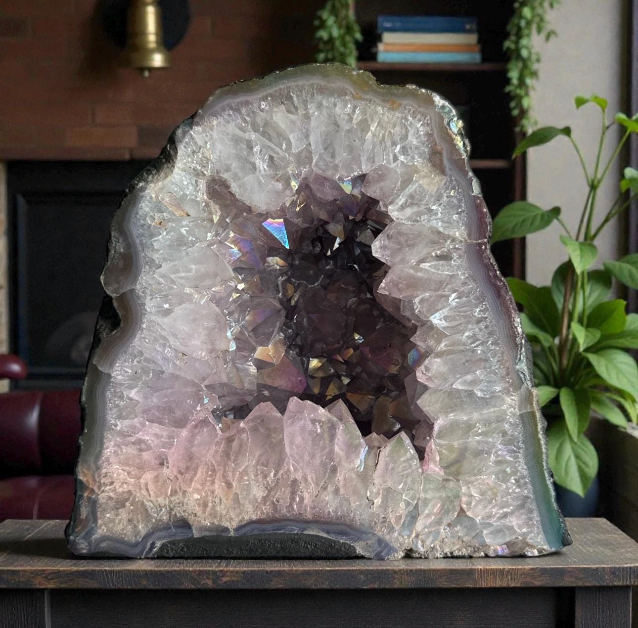 Amethyst Aura Cathedral Geodes – Rainbow Crystal Display Pieces | Luna by Louise, Crystal Shop UK