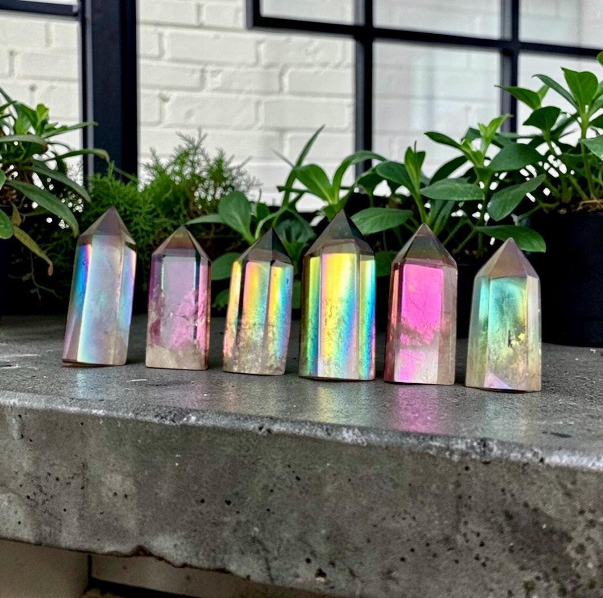 Indigo Aura Quartz Tower: Tanzine Aura Crystal Point, Luna by Louise