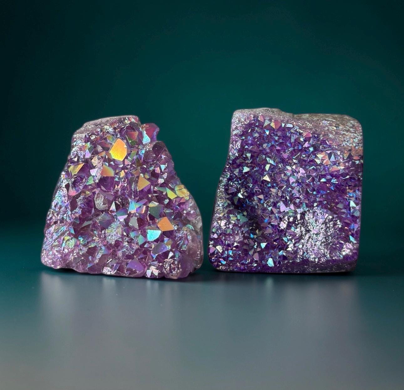 Aura Amethyst Purple Galaxy Standing Cluster - Cosmic Decor