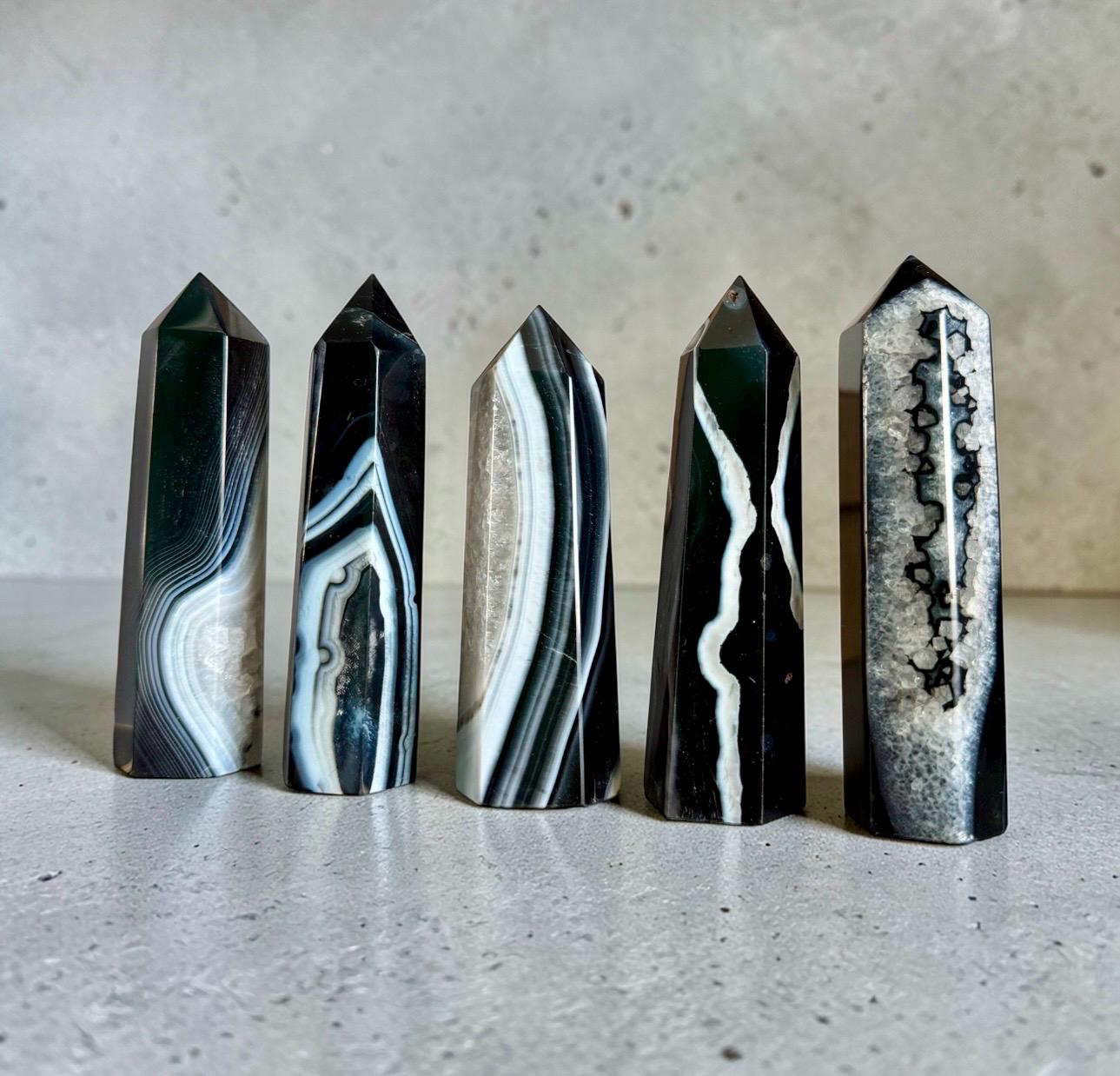 Black Onyx Druze Tower: Protective Crystal Decor
