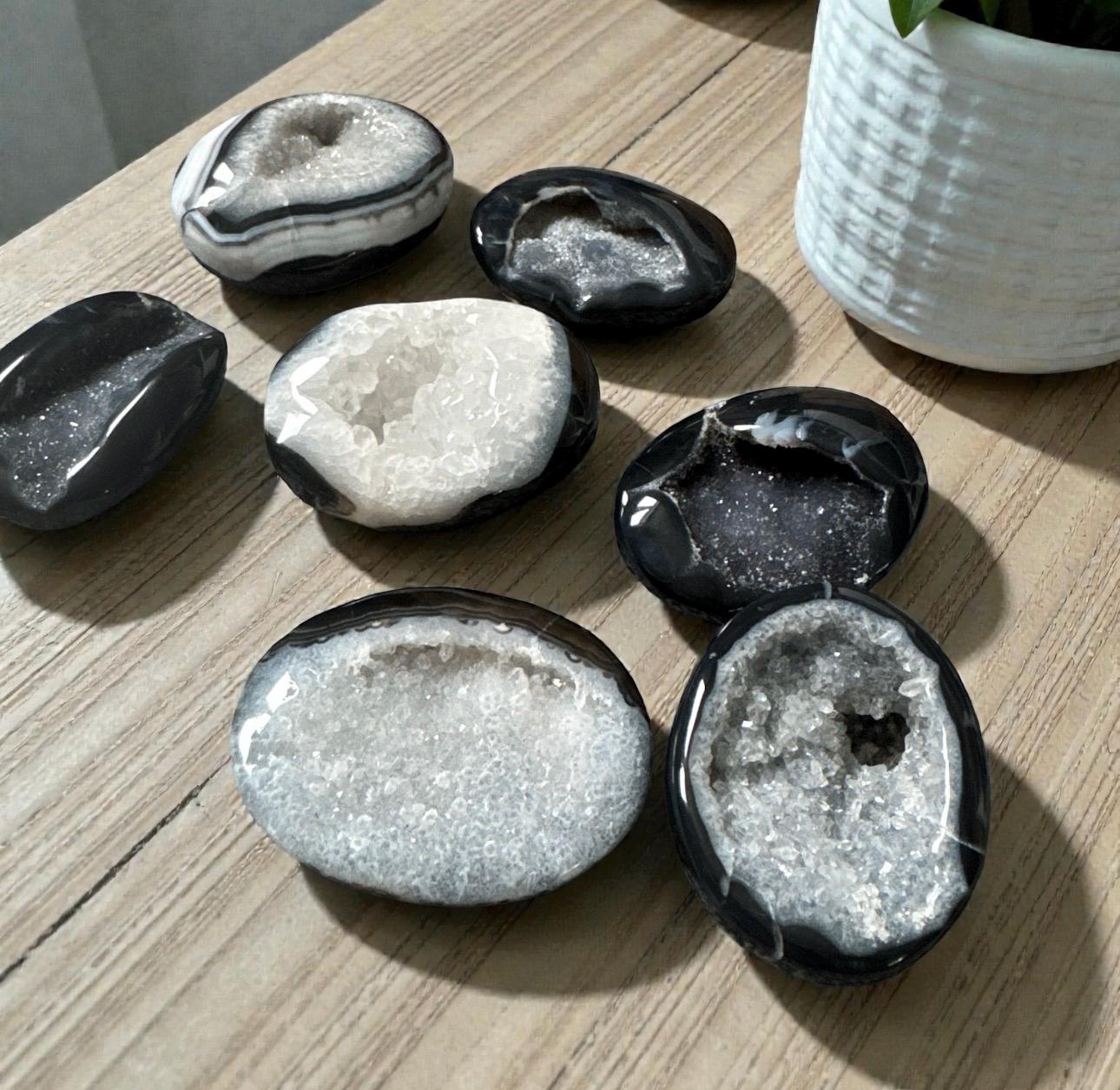 Black Onyx Palm Stone | Protection & Grounding Crystal | Luna by Louise, Crystal Shop UK