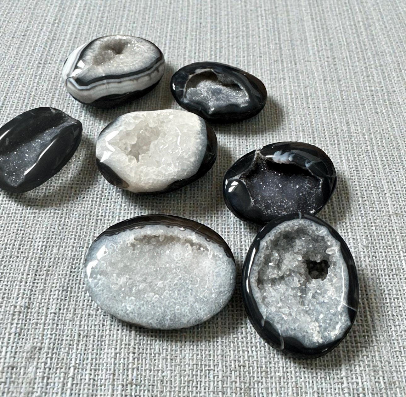 Black Onyx Palm Stone | Protection & Grounding Crystal | Luna by Louise, Crystal Shop UK