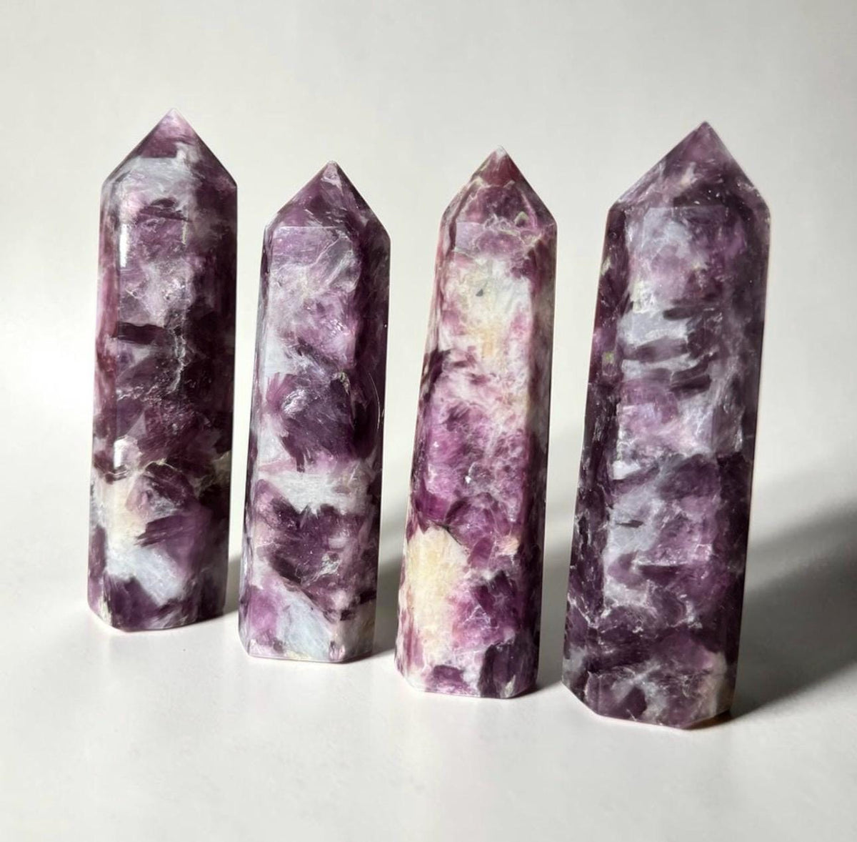 Natural Lepidolite Crystal Obelisk Tower Purple Mica Crystal, Luna by Louise, Crystal Shop UK