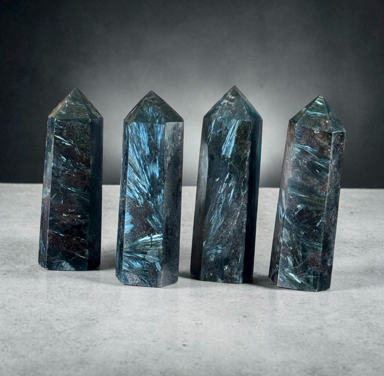Astrophyllite Blue Arfvedsonite Tower – Rare Feather Crystal for Transformation Insight