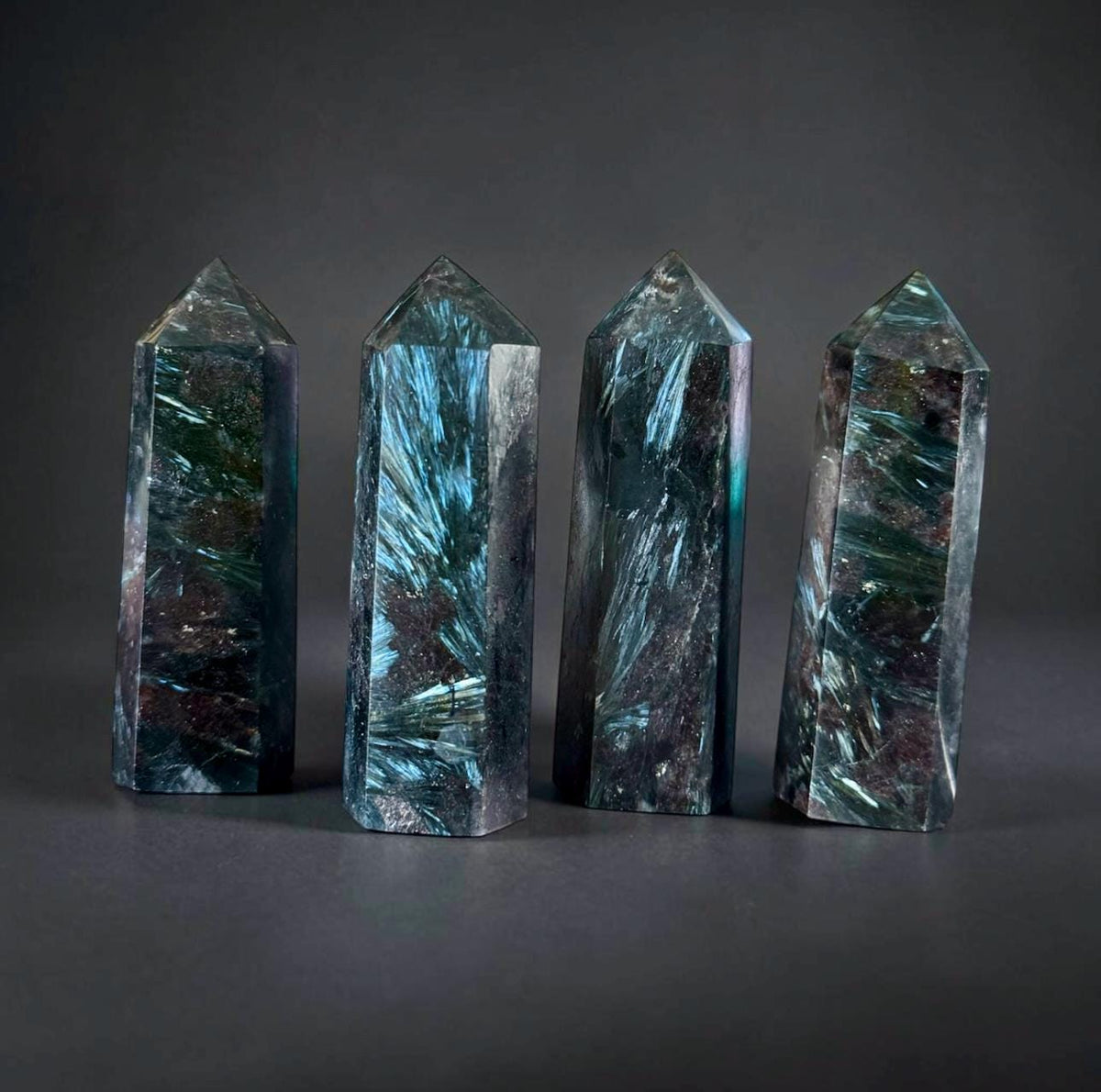 Astrophyllite Blue Arfvedsonite Tower – Rare Feather Crystal for Transformation Insight
