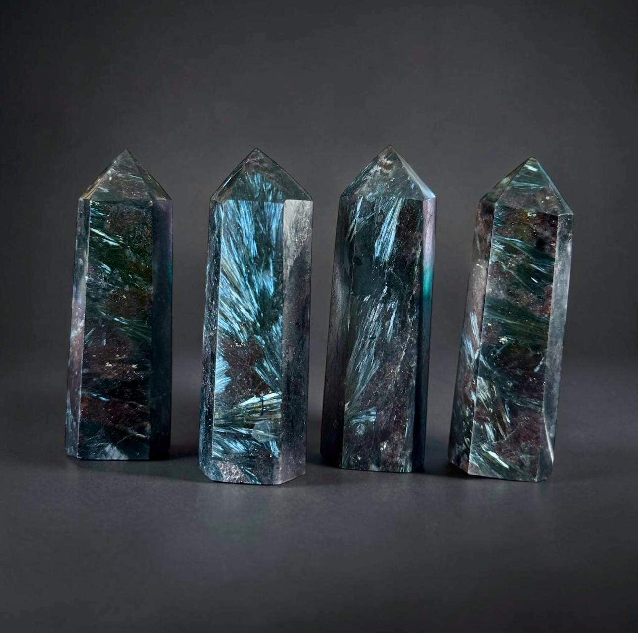 Astrophyllite Blue Arfvedsonite Tower – Rare Feather Crystal for Transformation Insight