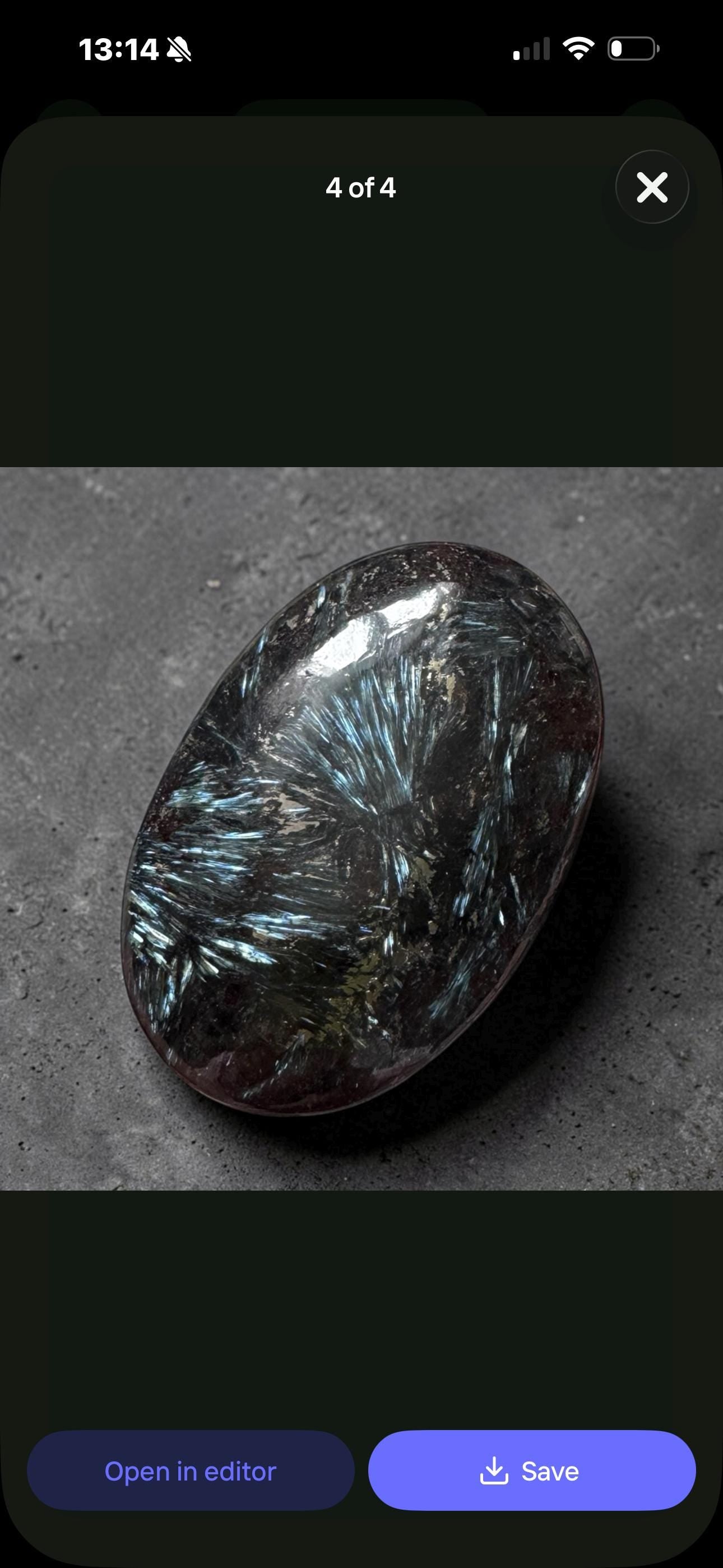 Astrophyllite Blue Arfvedsonite Palm Stone – Rare Feather Crystal for Transformation Insight