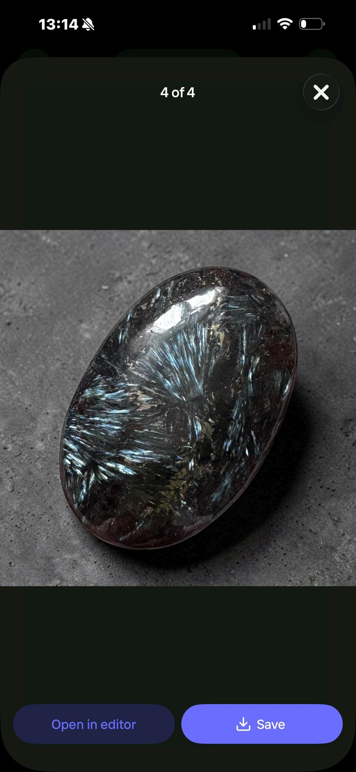 Astrophyllite Blue Arfvedsonite Palm Stone – Rare Feather Crystal for Transformation Insight