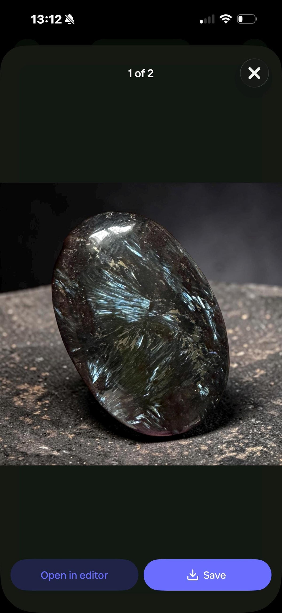 Astrophyllite Blue Arfvedsonite Palm Stone – Rare Feather Crystal for Transformation Insight